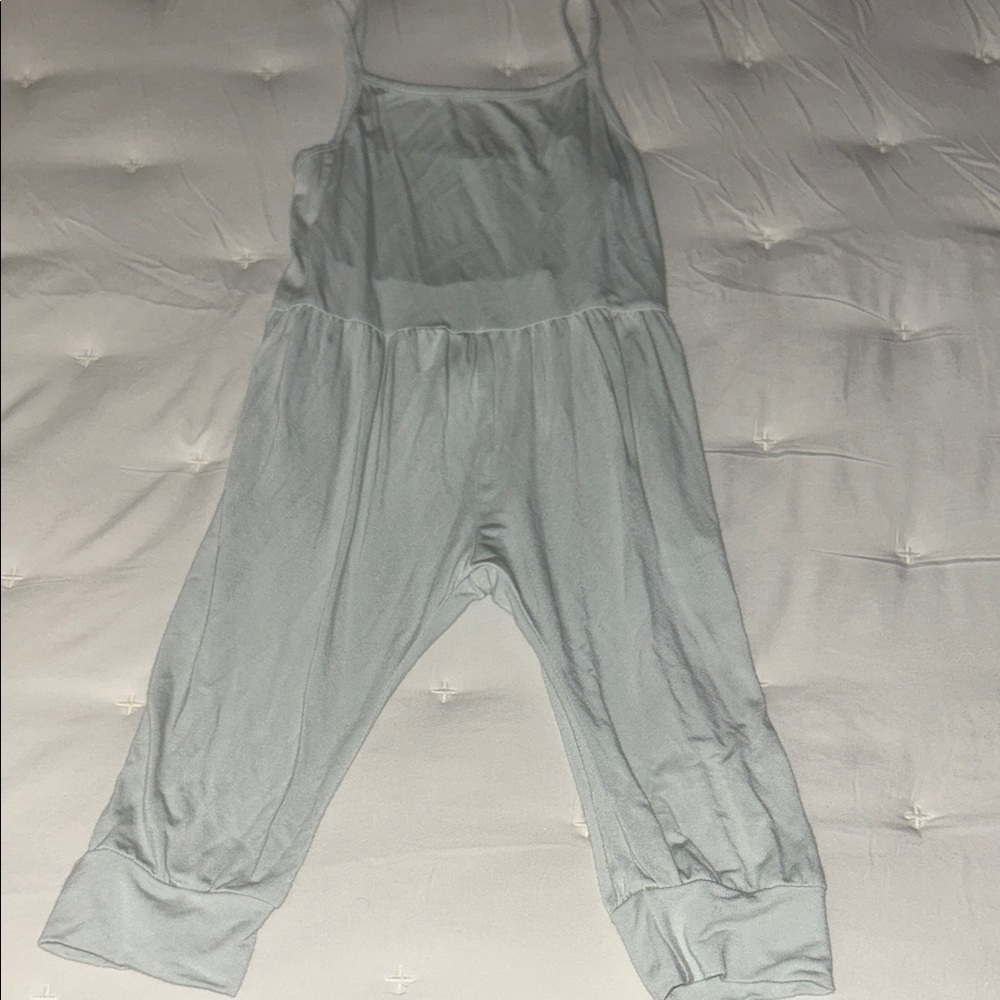 Light Mint Bamboo Sleeveless Jumpsuit